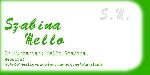 szabina mello business card